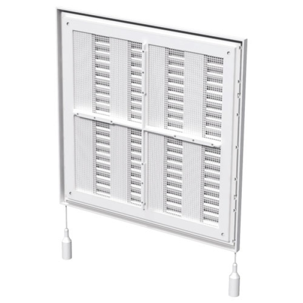 Lüftungsgitter weiss Kunststoff 250 x 250mm verschließbar